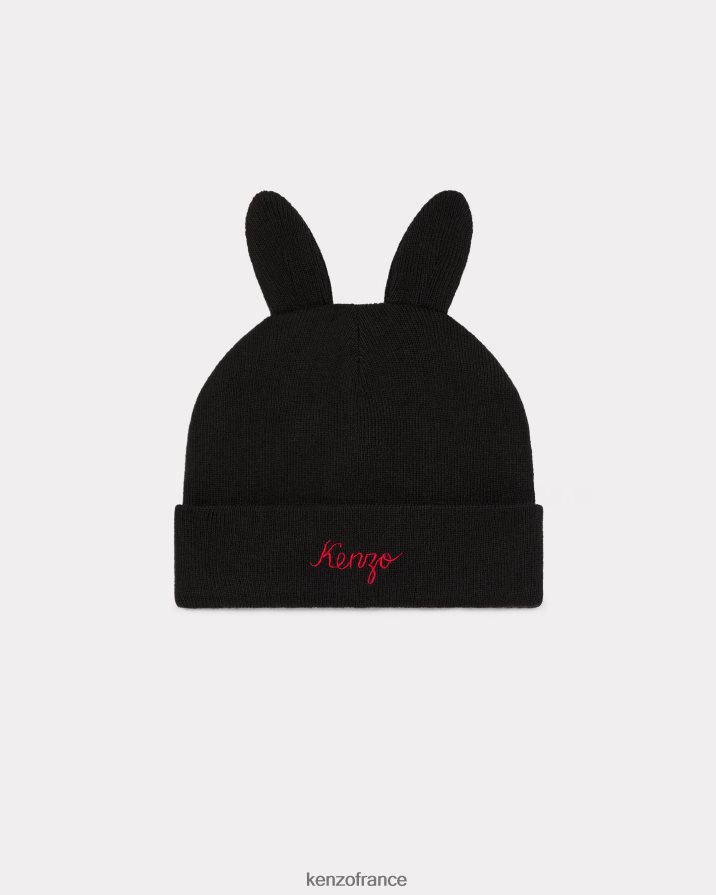 accessoires Kenzo bonnet capsule du nouvel an chinois noir enfants LFF6X0718