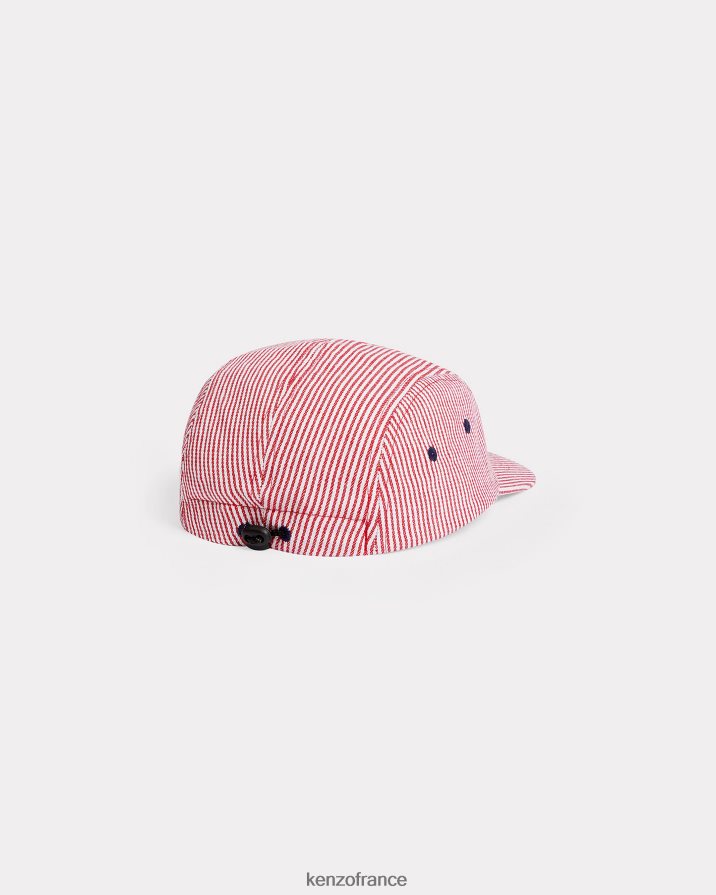 accessoires Kenzo casquette rayée capsule high summer crème enfants LFF6X0770