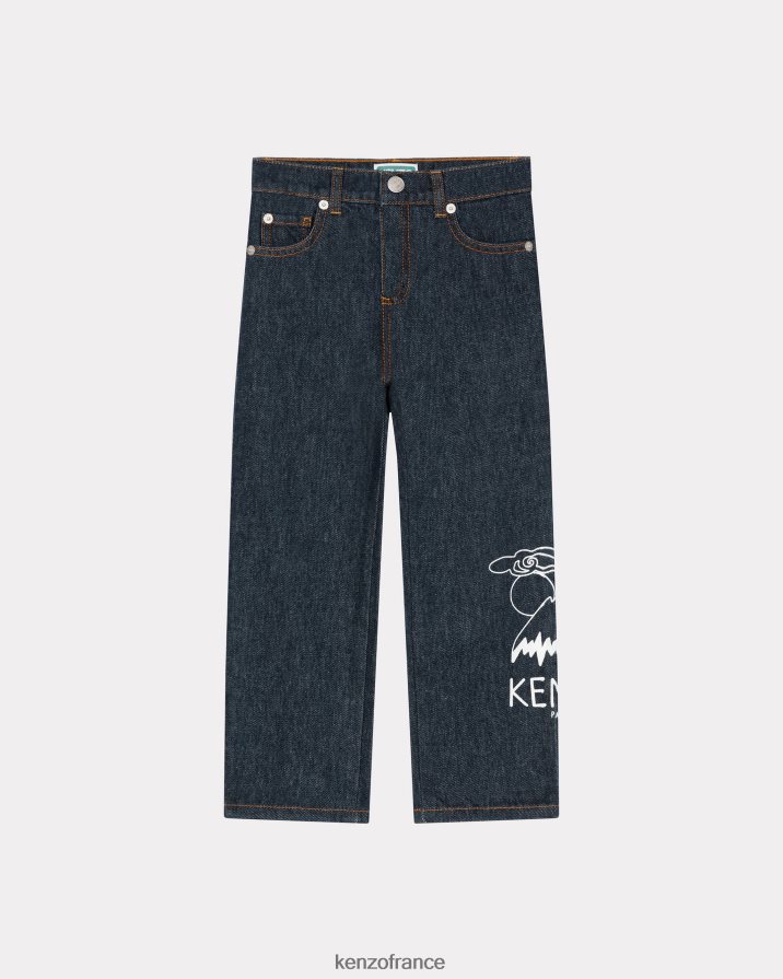 vêtements Kenzo jean du Mont Fuji bleu royal enfants LFF6X0728
