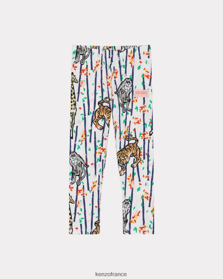 vêtements Kenzo leggings en bambou écru enfants LFF6X0721
