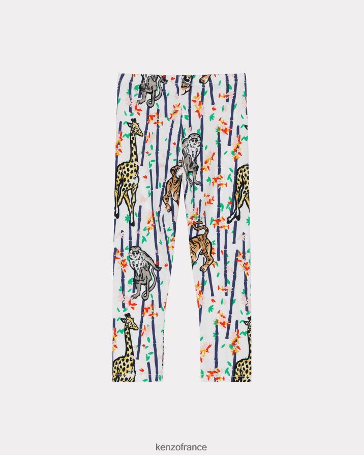 vêtements Kenzo leggings en bambou écru enfants LFF6X0721
