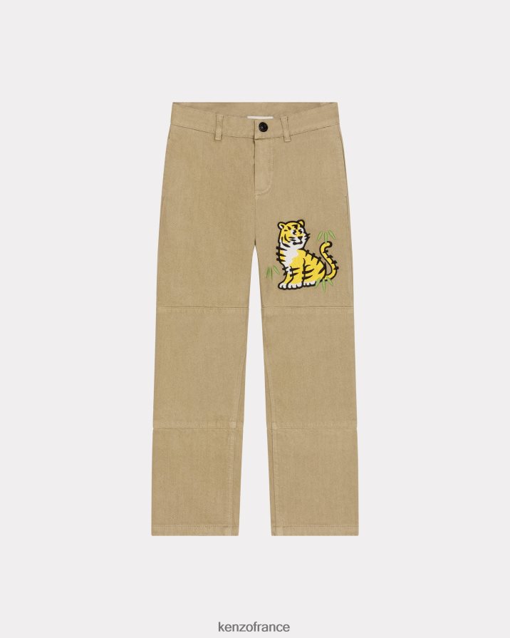 vêtements Kenzo pantalon kotora crème enfants LFF6X0734