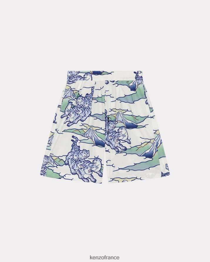vêtements Kenzo bermuda arc-en-ciel écru enfants LFF6X0762