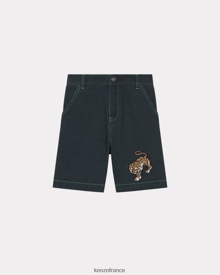 vêtements Kenzo bermuda en sergé de bambou écru enfants LFF6X0786