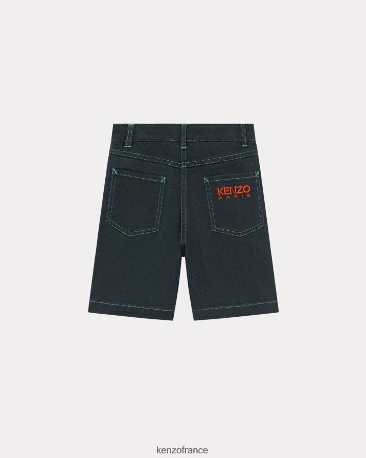 vêtements Kenzo bermuda en sergé de bambou écru enfants LFF6X0786