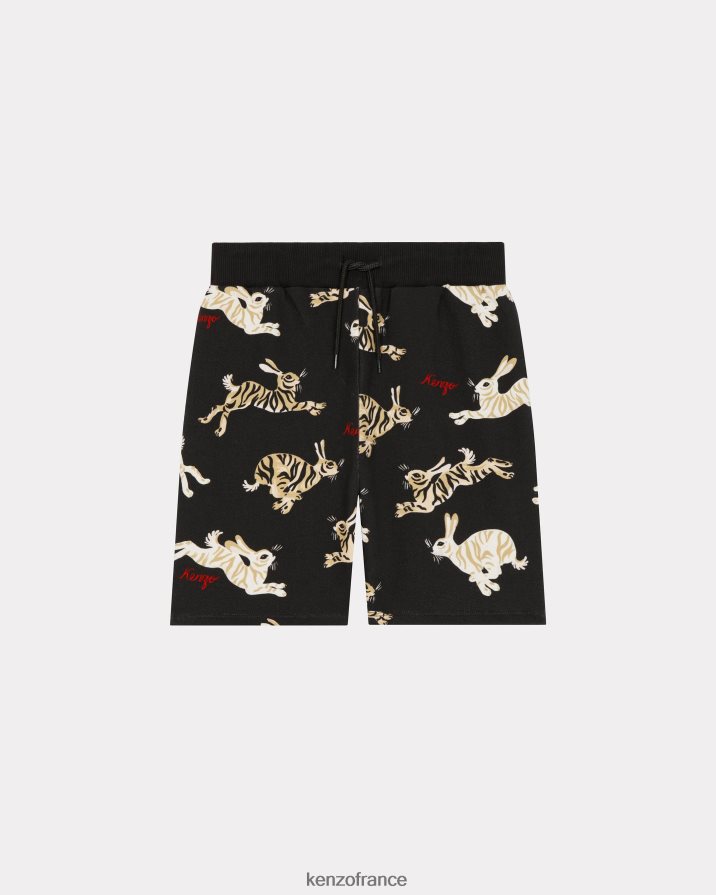 vêtements Kenzo short capsule du nouvel an chinois noir enfants LFF6X0727