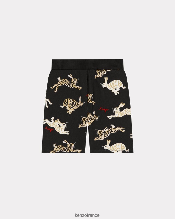 vêtements Kenzo short capsule du nouvel an chinois noir enfants LFF6X0727