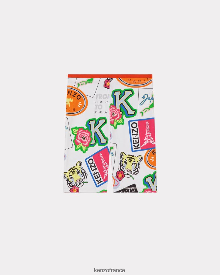 vêtements Kenzo short cycliste Journey écru enfants LFF6X0761