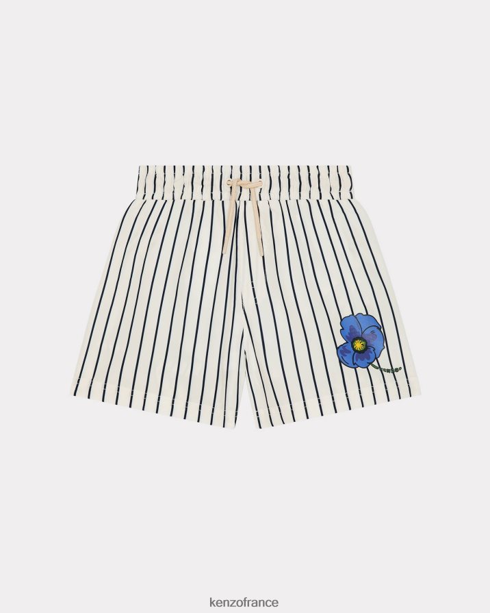 vêtements Kenzo short de bain rayé capsule high summer crème enfants LFF6X0742