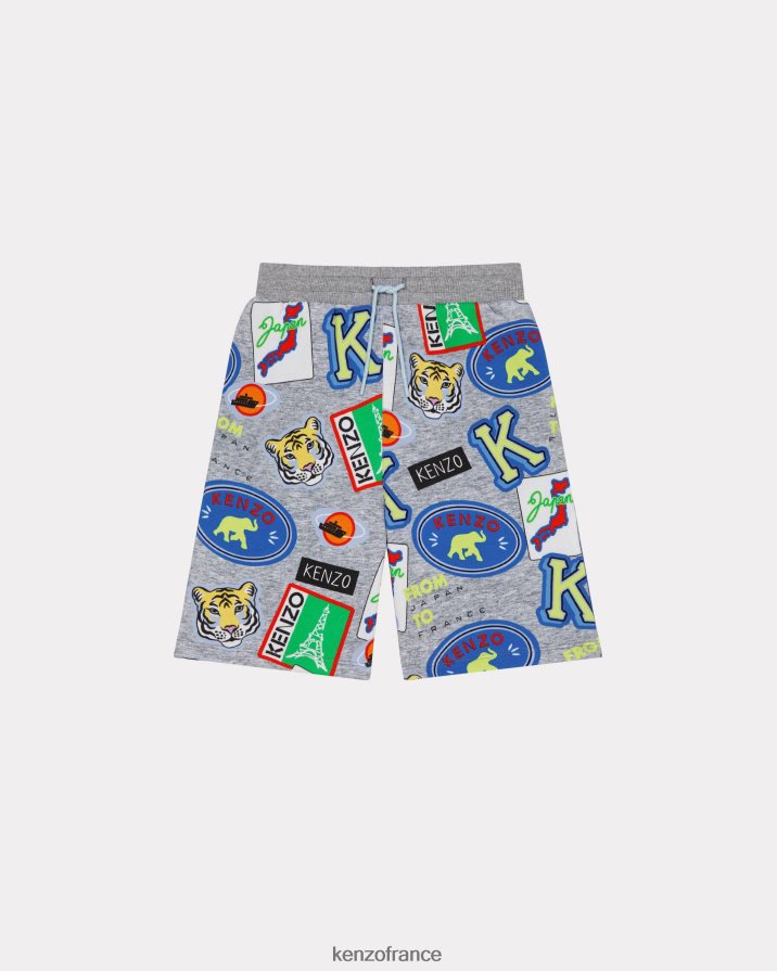 vêtements Kenzo short en polaire Journey écru enfants LFF6X0743