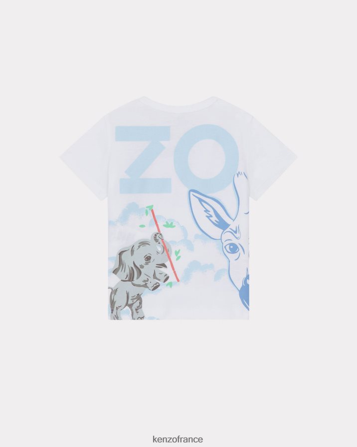 vêtements Kenzo ensemble 3 pièces en bambou blanc enfants LFF6X0792
