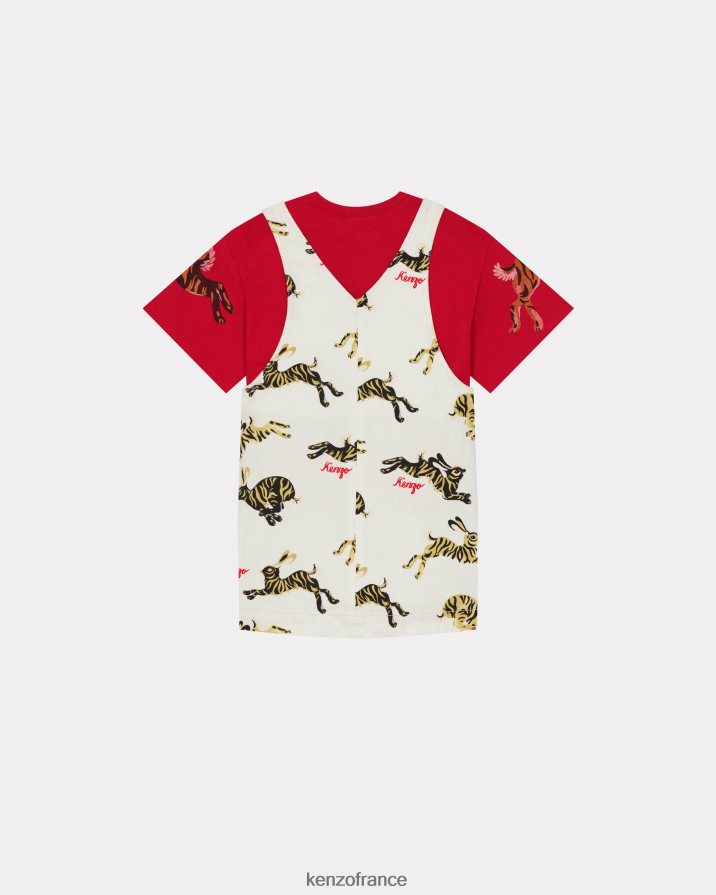 vêtements Kenzo ensemble robe et t-shirt capsule du nouvel an chinois crème enfants LFF6X0746