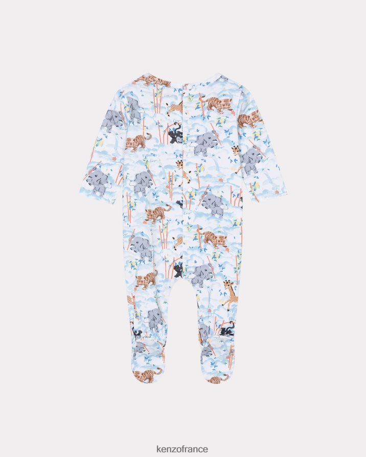 vêtements Kenzo ensemble de pyjama 3 pièces en bambou blanc enfants LFF6X0765