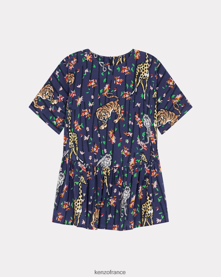 vêtements Kenzo robe en bambou écru enfants LFF6X0733