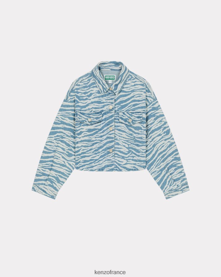 vêtements Kenzo chemise en jean arc-en-ciel écru enfants LFF6X0787