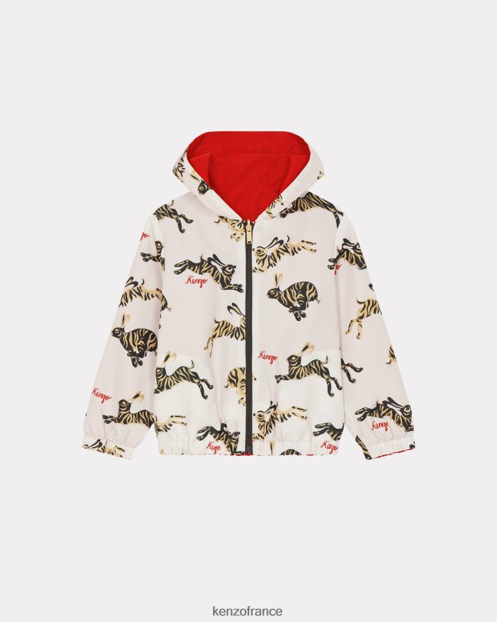 vêtements Kenzo coupe-vent réversible de la capsule du nouvel an chinois crème enfants LFF6X0723