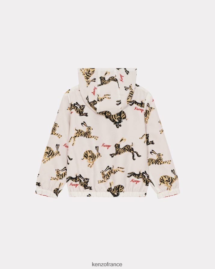 vêtements Kenzo coupe-vent réversible de la capsule du nouvel an chinois crème enfants LFF6X0723