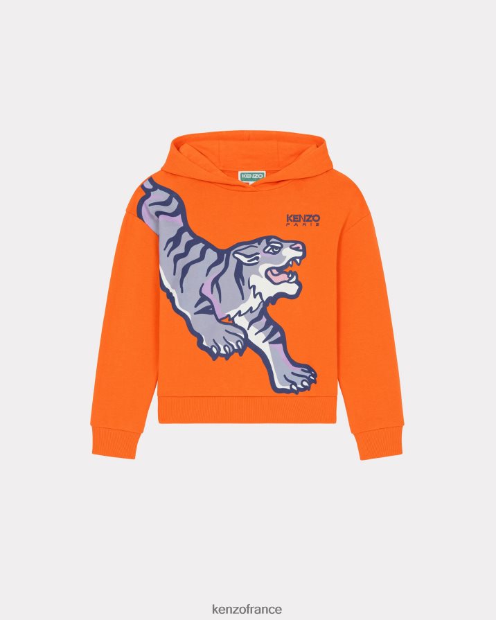 vêtements Kenzo sweat à capuche arc-en-ciel souci enfants LFF6X0754