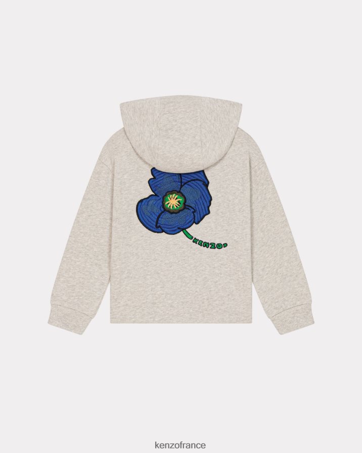 vêtements Kenzo sweat à capuche capsule high summer écru enfants LFF6X0759