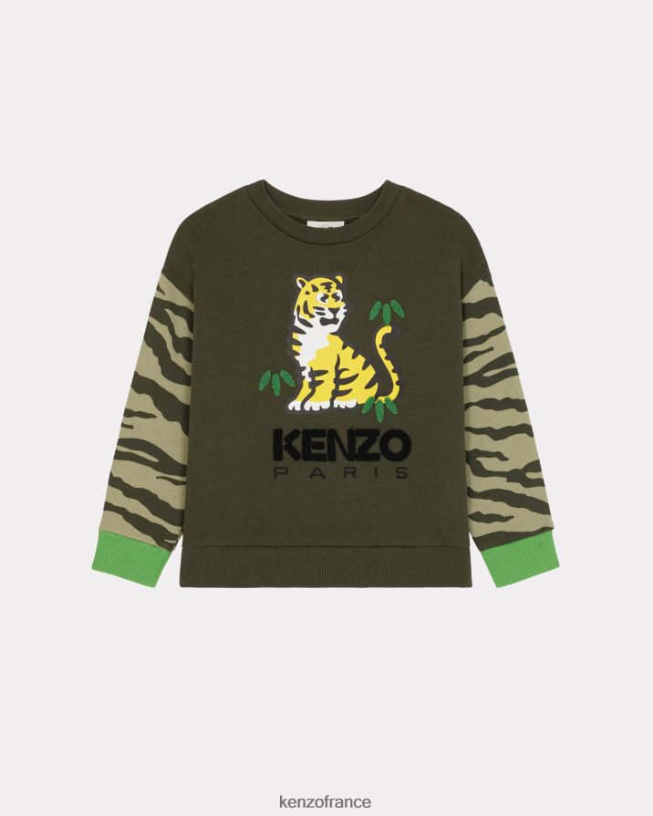 vêtements Kenzo sweat kotora fougère enfants LFF6X0748