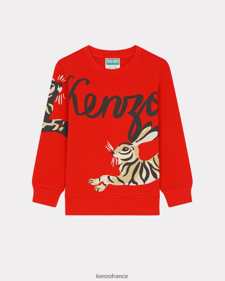 vetements Kenzo sweat shirt capsule du nouvel an chinois rouge moyen enfants LFF6X0717 LFF6X0717 KENZO Paris France Vetements en solde Nous vendons pour vous des KENZO chemises au prix le plus