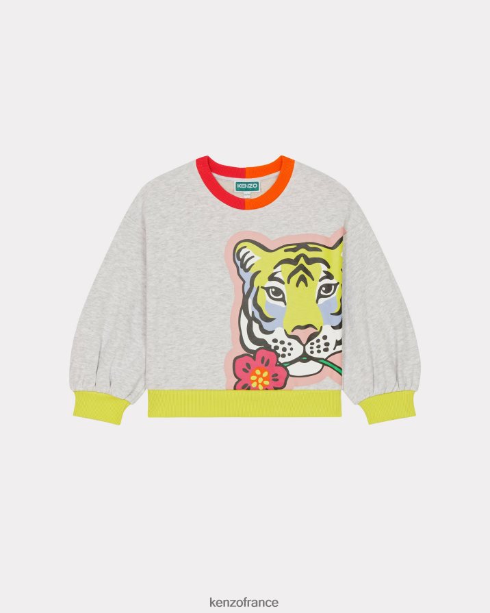 vêtements Kenzo sweat-shirt voyage écru enfants LFF6X0722