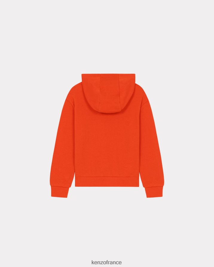 vêtements Kenzo sweat à capuche à logo écru enfants LFF6X0753