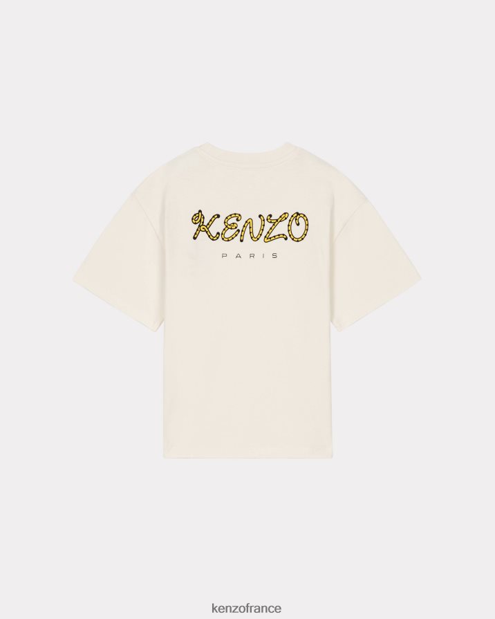 vêtements Kenzo T-shirt Kotora écru enfants LFF6X0799