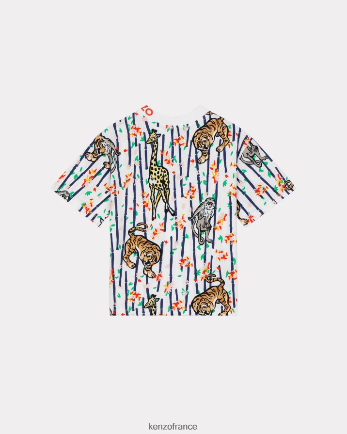 vêtements Kenzo t-shirt bambou écru enfants LFF6X0780