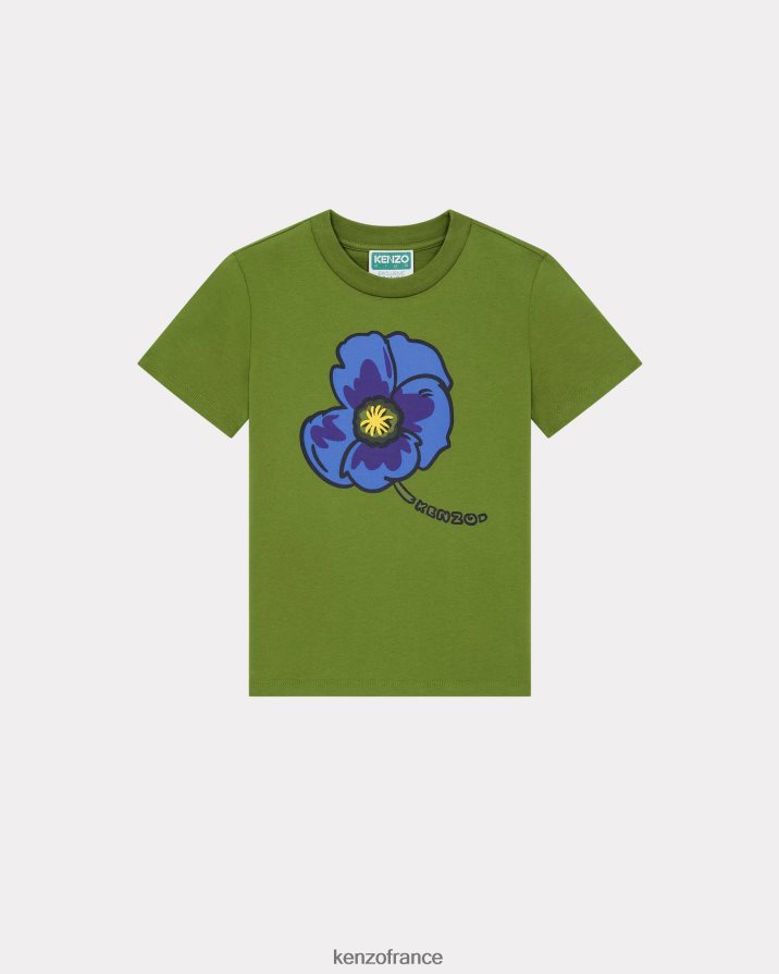 vêtements Kenzo t-shirt capsule high summer bouteille verte enfants LFF6X0771