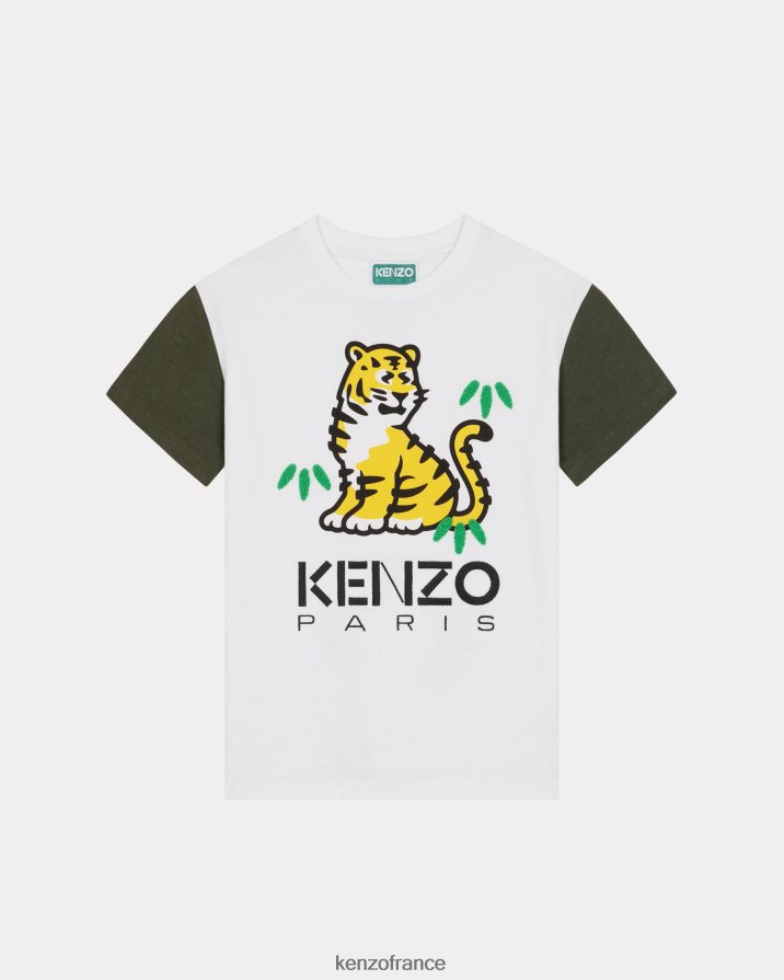 vêtements Kenzo t-shirt kotora blanc enfants LFF6X0775