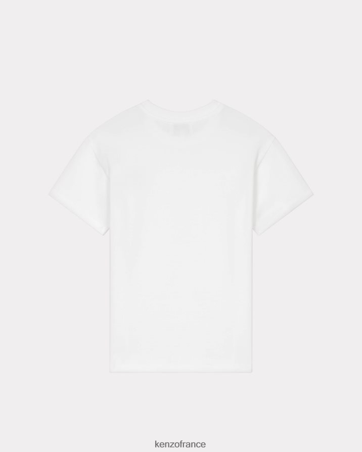 vêtements Kenzo t-shirt parisien blanc enfants LFF6X0800
