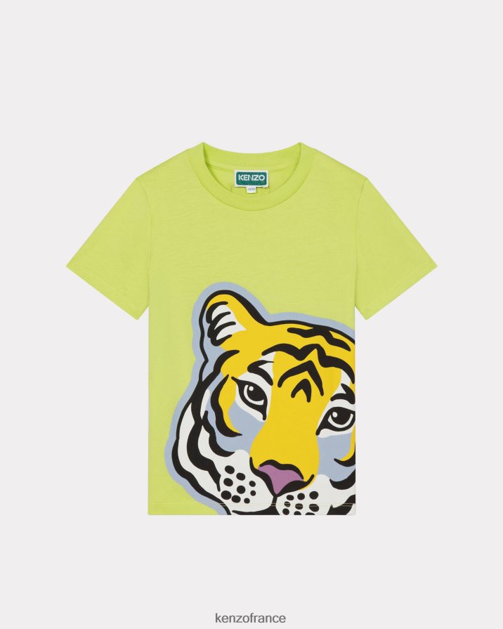 vêtements Kenzo t-shirt voyage pistache enfants LFF6X0796