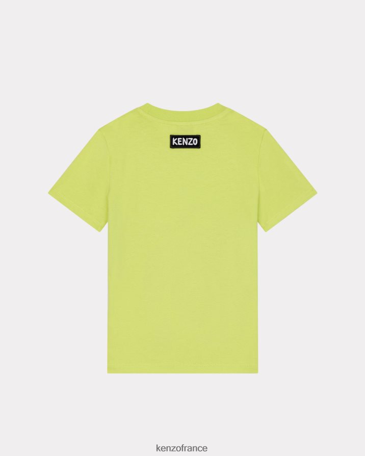 vêtements Kenzo t-shirt voyage pistache enfants LFF6X0796