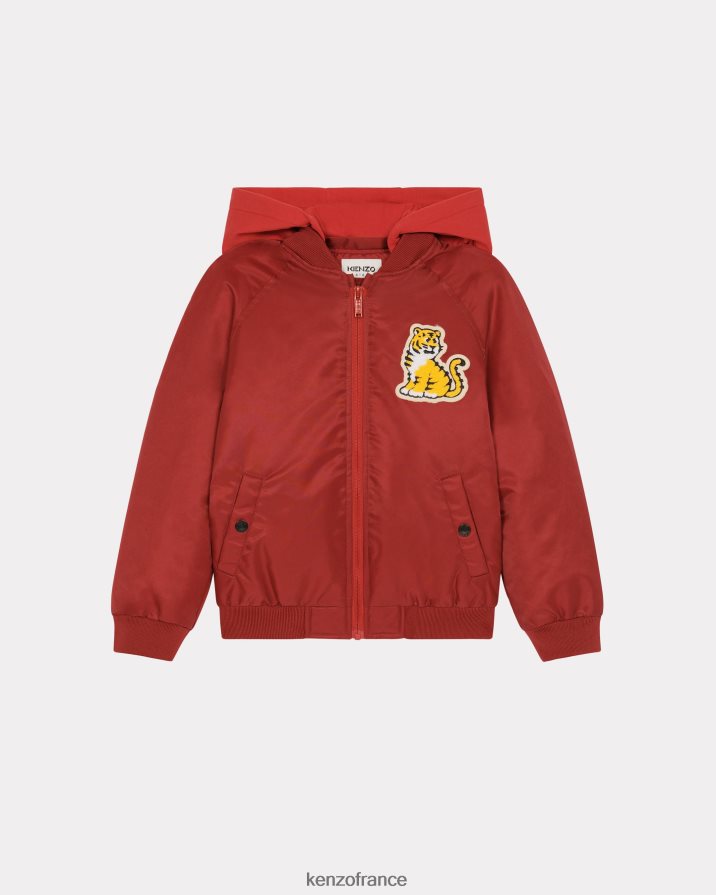 vêtements Kenzo bomber zippé Kotora vermillon enfants LFF6X0774
