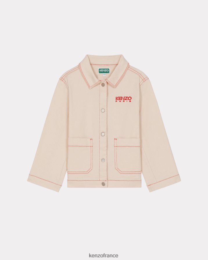 vêtements Kenzo veste en bambou écru enfants LFF6X0757