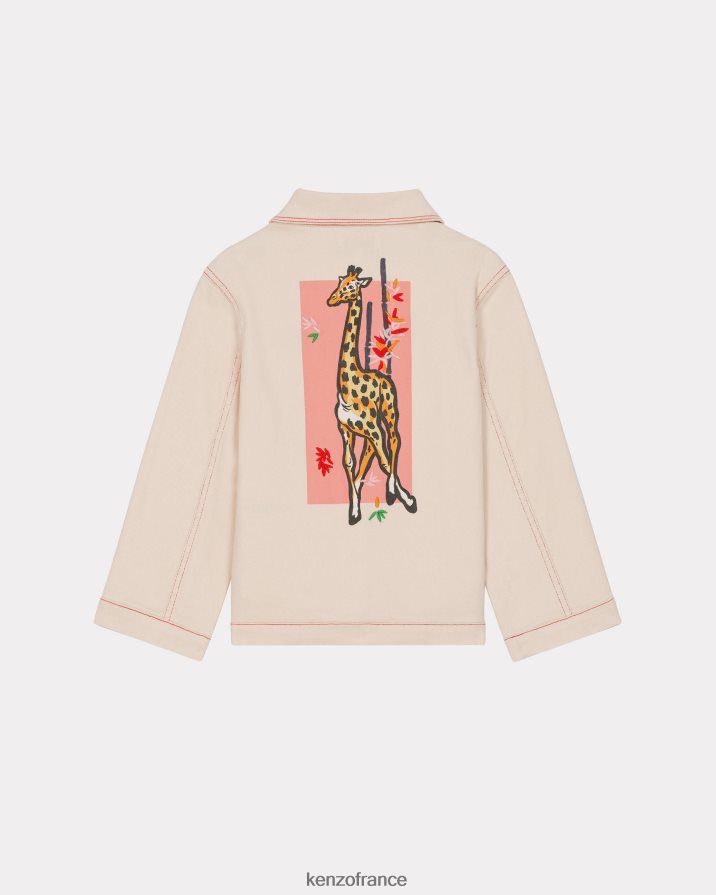 vêtements Kenzo veste en bambou écru enfants LFF6X0757