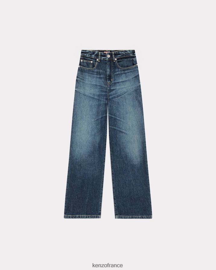 vêtements Kenzo jean ample ayame denim bleu pierre foncé femmes LFF6X0690