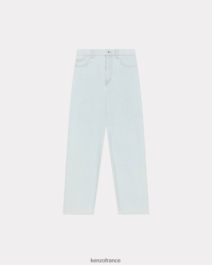 vêtements Kenzo jean carotte de voyage denim bleu décoloré femmes LFF6X0589