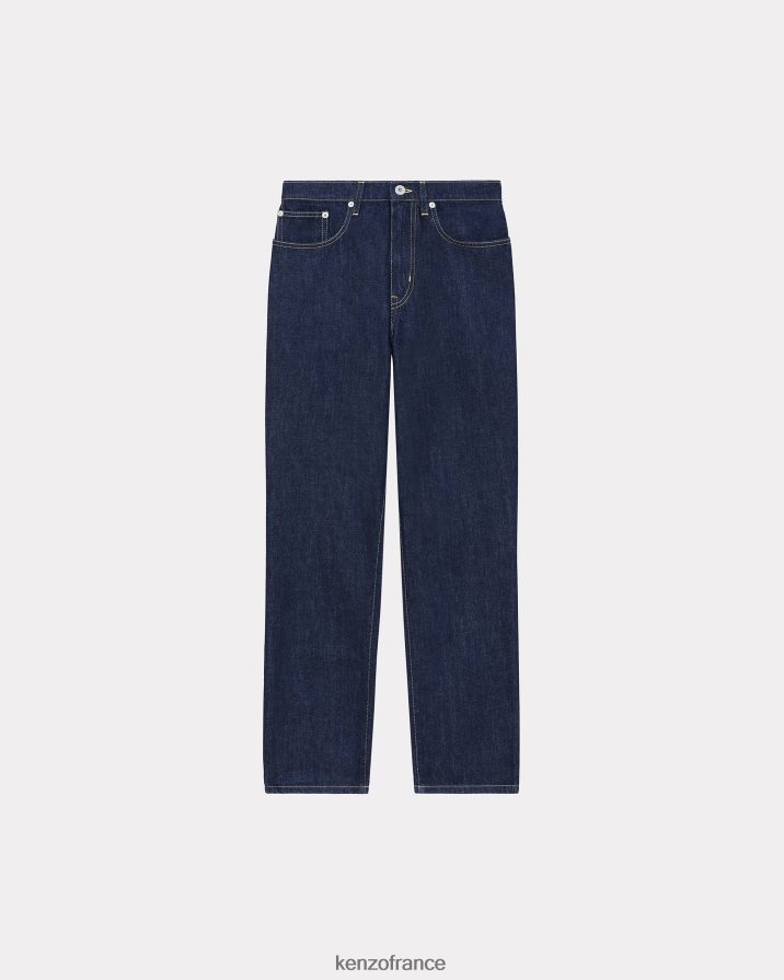 vêtements Kenzo jean droit asagao rincer le denim bleu femmes LFF6X0484