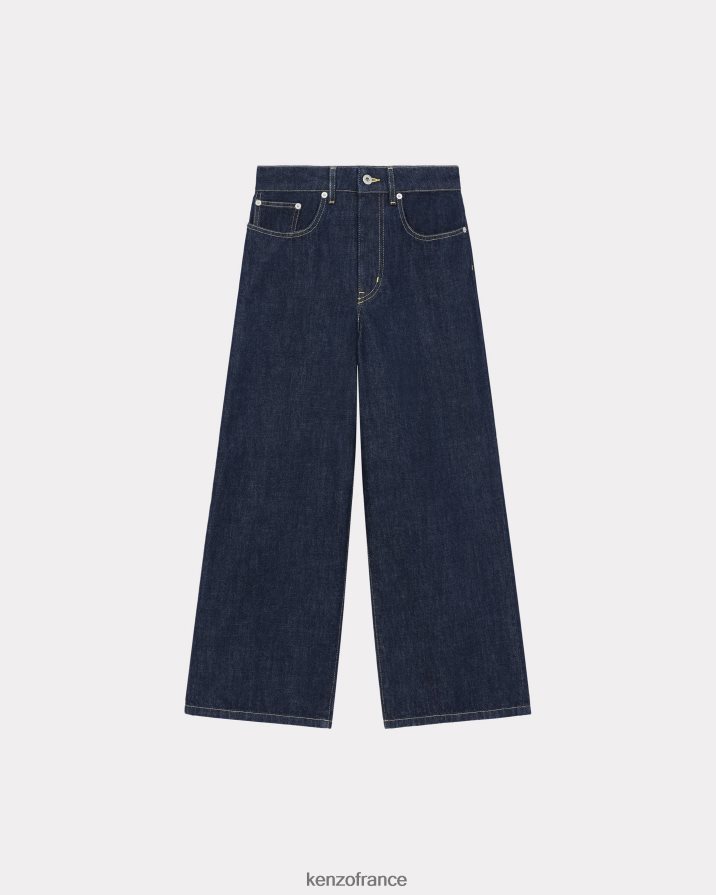 vêtements Kenzo jean raccourci sumire rincer le denim bleu femmes LFF6X0593