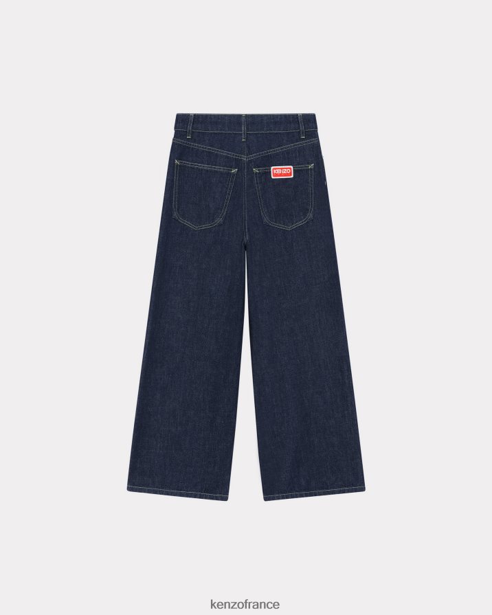 vêtements Kenzo jean raccourci sumire rincer le denim bleu femmes LFF6X0593