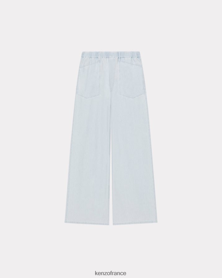 vêtements Kenzo jean évasé marin denim bleu décoloré femmes LFF6X0426