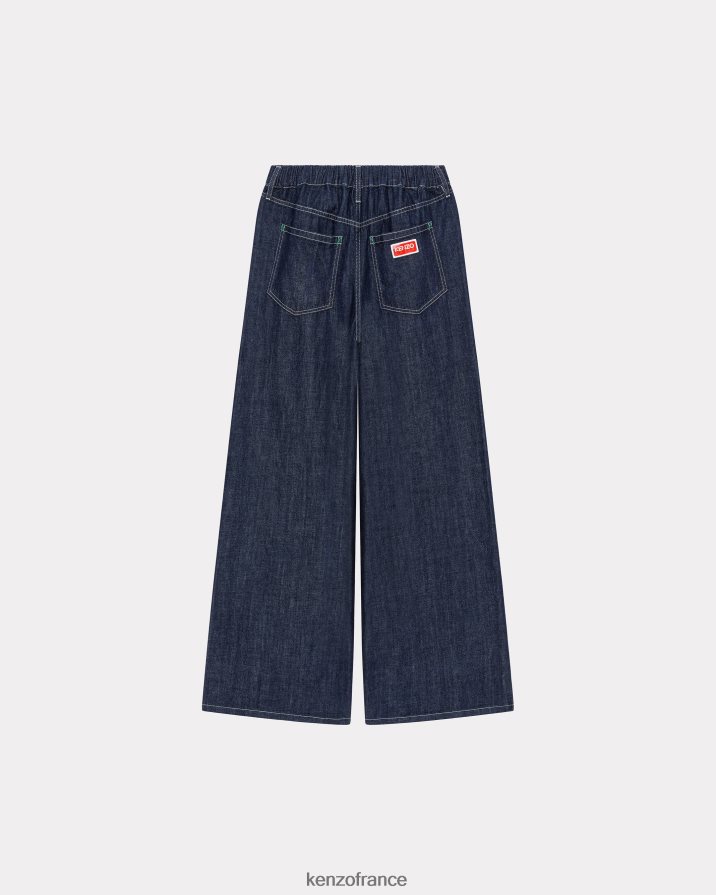 vêtements Kenzo jean évasé marin rincer le denim bleu femmes LFF6X0434