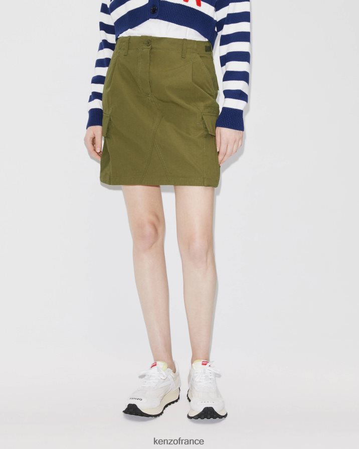 vêtements Kenzo jupe courte cargo kaki femmes LFF6X0401