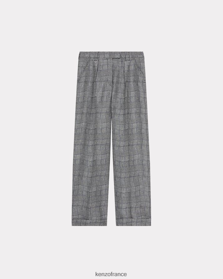 vêtements Kenzo pantalon de costume à carreaux ondulés noir femmes LFF6X0623
