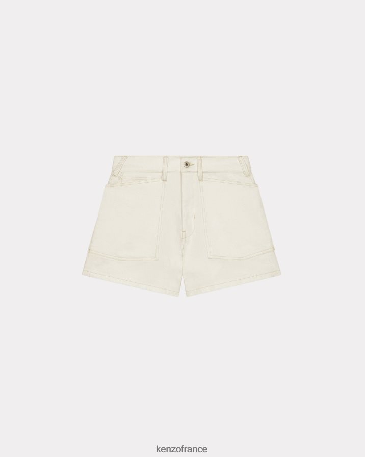 vêtements Kenzo short en jean. denim blanc blanchi femmes LFF6X0598