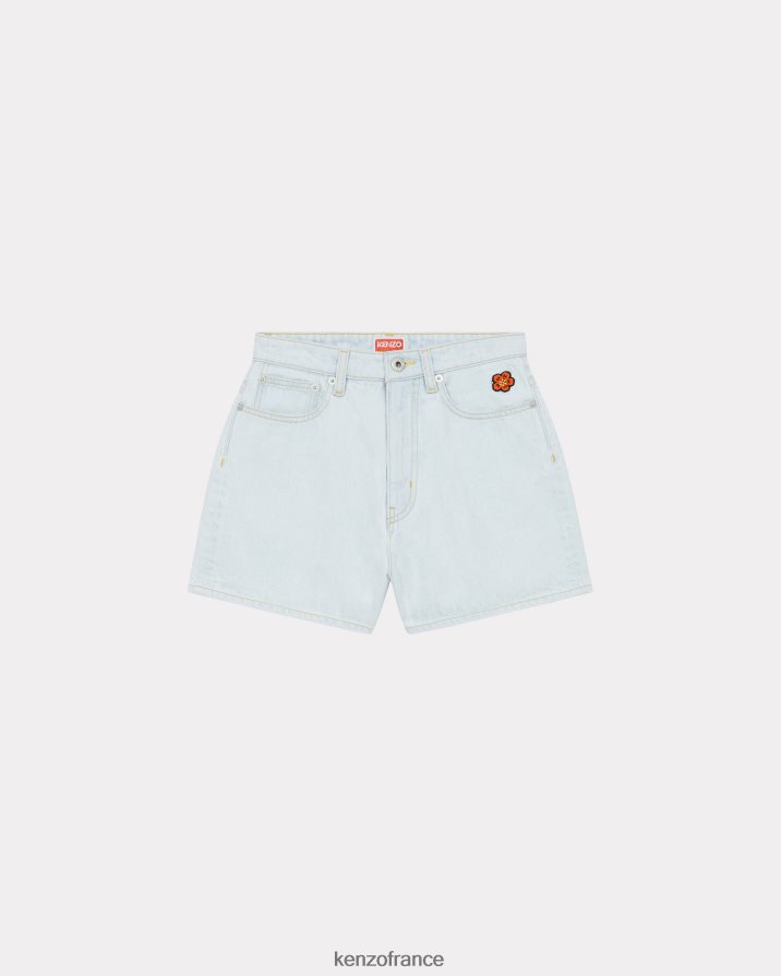 vêtements Kenzo short en jean denim bleu décoloré femmes LFF6X0587