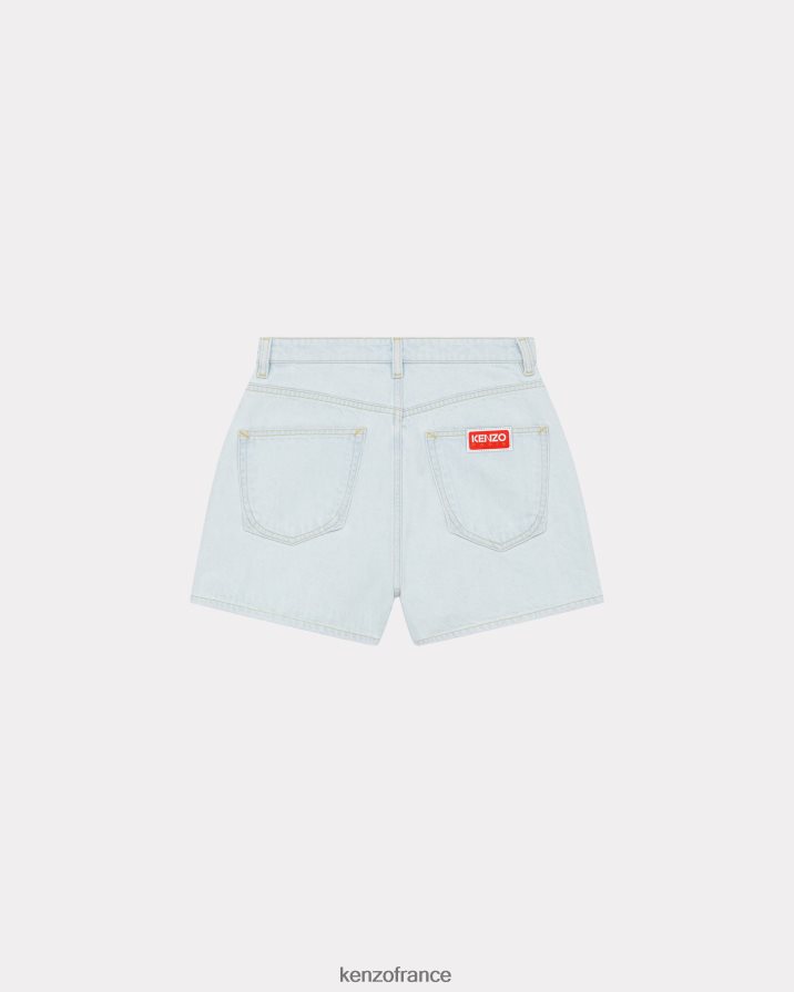 vêtements Kenzo short en jean denim bleu décoloré femmes LFF6X0587