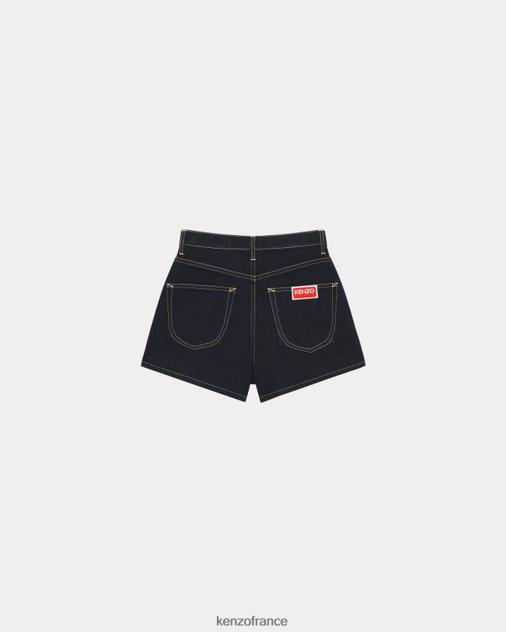 vêtements Kenzo short en jean rincer le denim noir femmes LFF6X0670